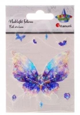 Naklejki foliowe motyl 70x60mm 8szt. Wydawca: Titanum. SmakLiter.pl Opakowanie Naklejki foliowe motyl 70x60mm 8szt