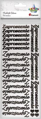Naklejki foliowe napis Zaproszenie 28szt. Wydawca: Titanum. SmakLiter.pl Opakowanie Naklejki foliowe napis Zaproszenie 28szt