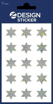 Opakowanie Naklejki foliowe - srebrne gwiazdki