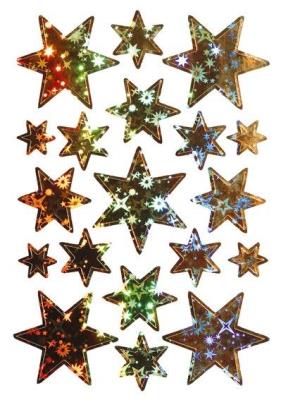 Opakowanie Naklejki gwiazdki holograficzne