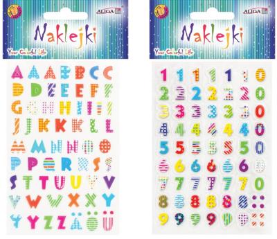 Opakowanie Naklejki literki i cyferki MIX