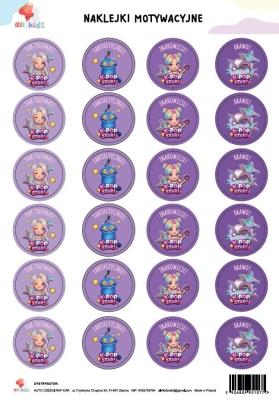 Opakowanie Naklejki motywancyjne A4 K-pop Star