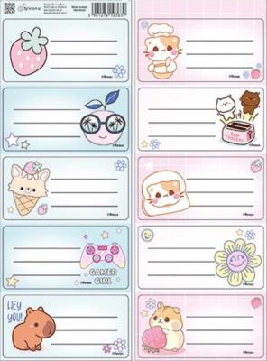 Opakowanie Naklejki na zeszyty pasek No name - dziewczynka