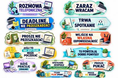 Opakowanie Naklejki napisy biurowe 15szt