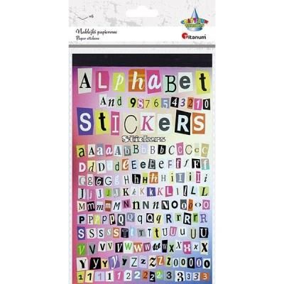 Opakowanie Naklejki papierowe 6 plansz litery i cyfry 1362szt
