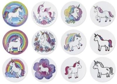 Opakowanie Naklejki papierowe na taśmie Jednorożce 500szt