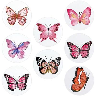 Opakowanie Naklejki papierowe na taśmie Motyle 25mm 500szt