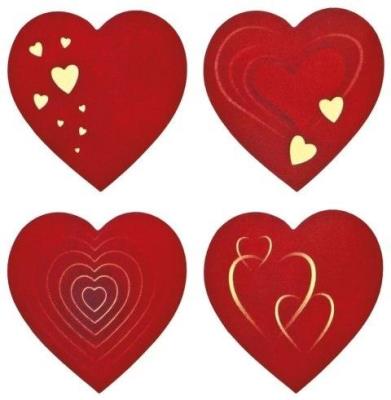 Opakowanie Naklejki papierowe na taśmie Serca 500szt