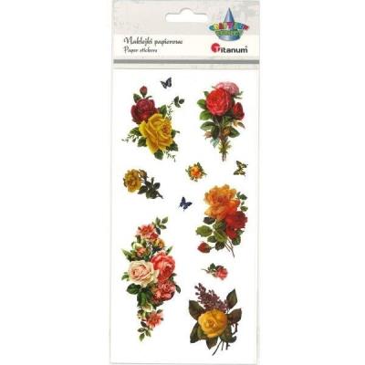 Opakowanie Naklejki papierowe róże 11szt