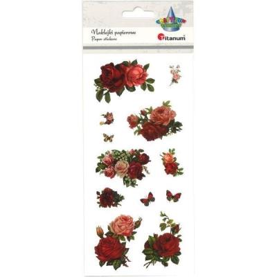 Opakowanie Naklejki papierowe róże 12szt