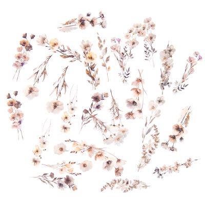 Opakowanie Naklejki pet kwiaty beige mist 30 szt. .