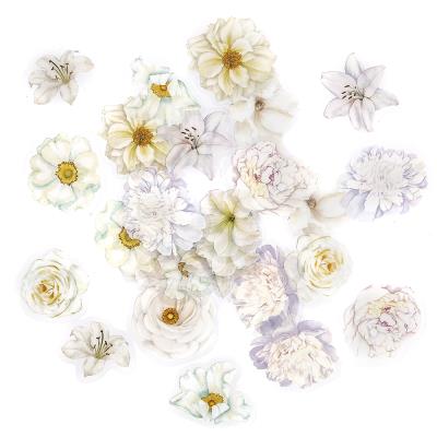 Opakowanie Naklejki pet kwiaty moonlight white 30 szt.