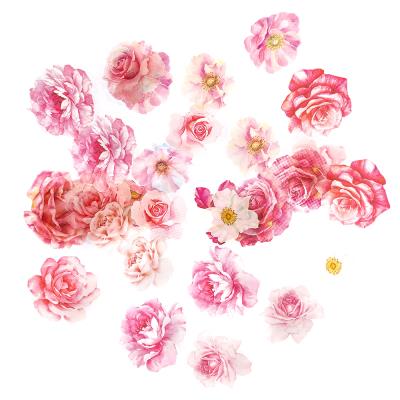 Opakowanie Naklejki pet kwiaty romantic pink 30 szt.