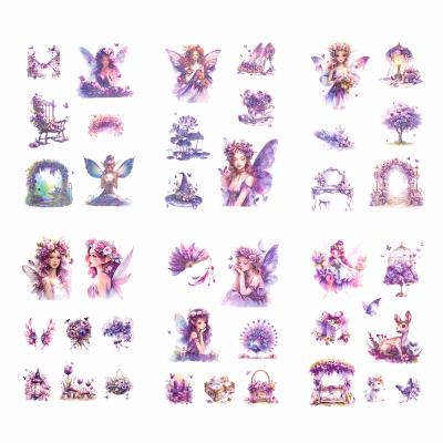 Naklejki pet połyskujące wróżki amethyst 6 arkuszy. Wydawca: DP CRAFT. SmakLiter.pl Opakowanie Naklejki pet połyskujące wróżki amethyst 6 arkuszy
