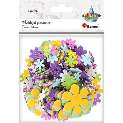 Opakowanie Naklejki piankowe Kwiaty 140szt
