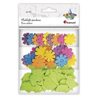 Opakowanie Naklejki piankowe kwiaty i listki mix