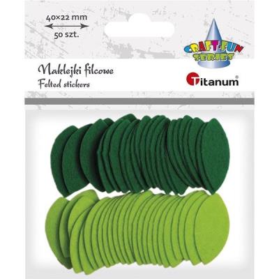 Opakowanie Naklejki piankowe liście zielone 50szt