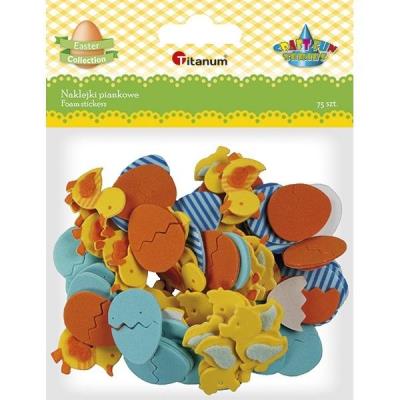 Naklejki piankowe mix 75szt. Wydawca: Titanum. SmakLiter.pl Opakowanie Naklejki piankowe mix 75szt