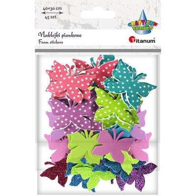 Opakowanie Naklejki piankowe motyle mix 45szt