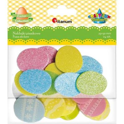 Opakowanie Naklejki piankowe pisanki mix 24szt