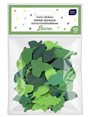 Opakowanie Naklejki piankowe samoprzylepne Leaves 72szt