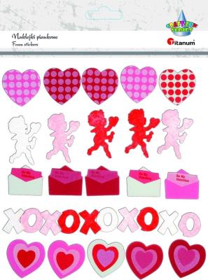 Opakowanie Naklejki piankowe serca 300szt