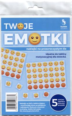 Opakowanie Naklejki przezroczyste emotki 5 szt
