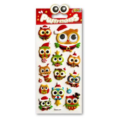 Opakowanie Naklejki puffy Christmas Owls