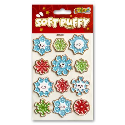 Opakowanie Naklejki puffy Christmas Snowflakes