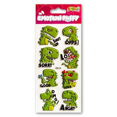 Opakowanie Naklejki puffy Emotion Dino