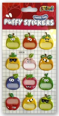 Opakowanie Naklejki Puffy Name Tag Fruits PENMATE
