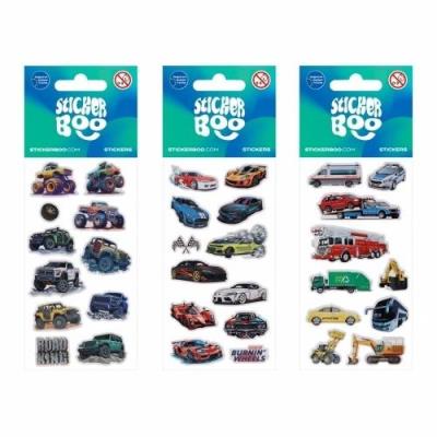 Naklejki Sticker BOO Auta mix. Wydawca: Sticker Boo. SmakLiter.pl Opakowanie Naklejki Sticker BOO Auta mix