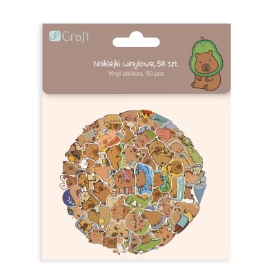 Naklejki winylowe Kapibara 50 szt.. Wydawca: DP CRAFT. SmakLiter.pl Opakowanie Naklejki winylowe Kapibara 50 szt.