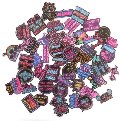 Opakowanie Naklejki winylowe slogany motywacyjne neonowe 50 szt.