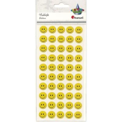 Opakowanie Naklejki wypukłe emotki 15mm żółte 50szt