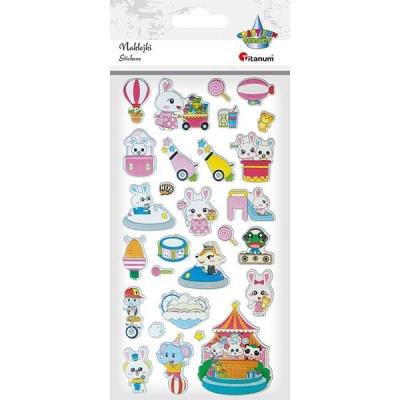 Opakowanie Naklejki wypukłe słodkie zwierzątka 28szt