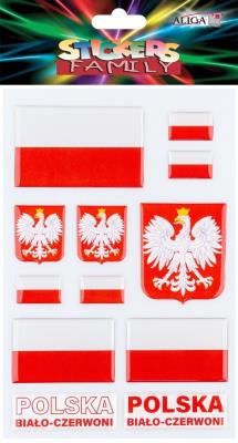 Opakowanie Naklejki wypukłe w barwach narodowych 14x21cm