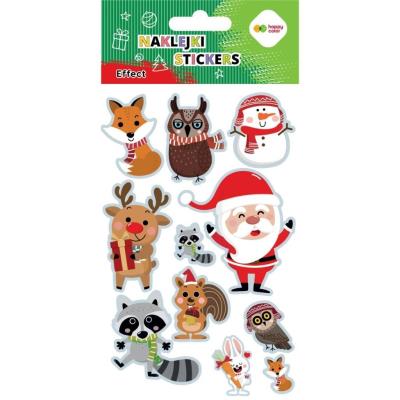 Naklejki Xmas animals 10x20cm HAPPY COLOR. Wydawca: GDD. SmakLiter.pl Opakowanie Naklejki Xmas animals 10x20cm HAPPY COLOR