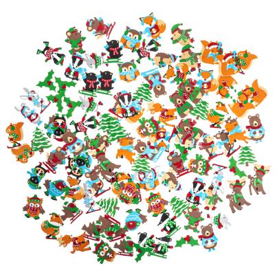 Opakowanie Naklejki z pianki zimowe zwierzątka 120szt