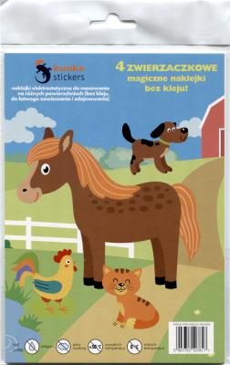 Opakowanie Naklejki zwierzaki elektrostatyczne 4 szt
