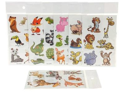 Opakowanie Naklejki zwierzątka MIX