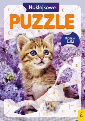Okładka książki Naklejkowe puzzle Słodkie kotki