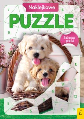 Okładka książki Naklejkowe puzzle Zabawne pieski