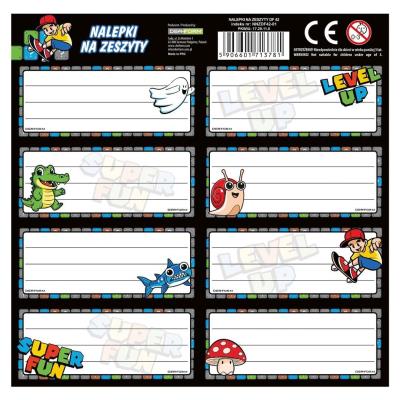 Opakowanie Nalepki na zeszyt (25szt) DERFORM