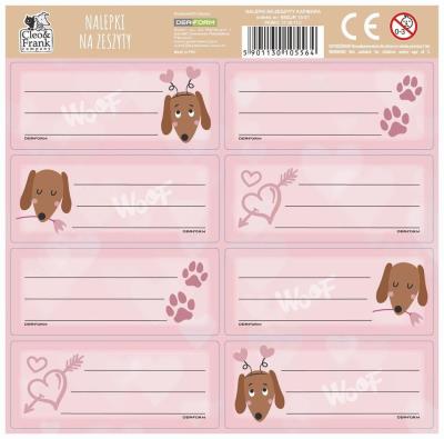 Opakowanie Nalepki na zeszyt Cleo i Frank 46 (25szt) DERFORM