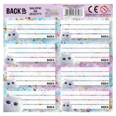 Opakowanie Nalepki na zeszyty BackUp 7 A01(25szt) DERFORM