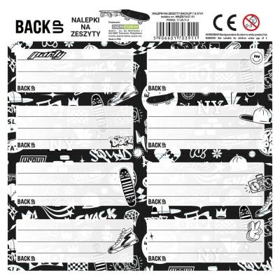 Opakowanie Nalepki na zeszyty BackUp 7 A57 (25szt) DERFORM