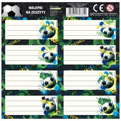 Opakowanie Nalepki na zeszyty Piłka 20 (25szt) DERFORM