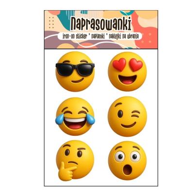 Opakowanie Naprasowanki termo naklejki Emotki, emoji