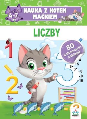 Okładka książki Nauka z kotem Maćkiem. Liczby